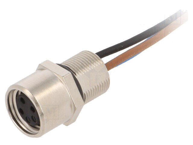Connector: M8; vrouwelijk; PIN: 3; contact; binnendraad; 4A; 60V Connector: M8; vrouwelijk; PIN: 3; contact; binnendraad; 4A; 60V